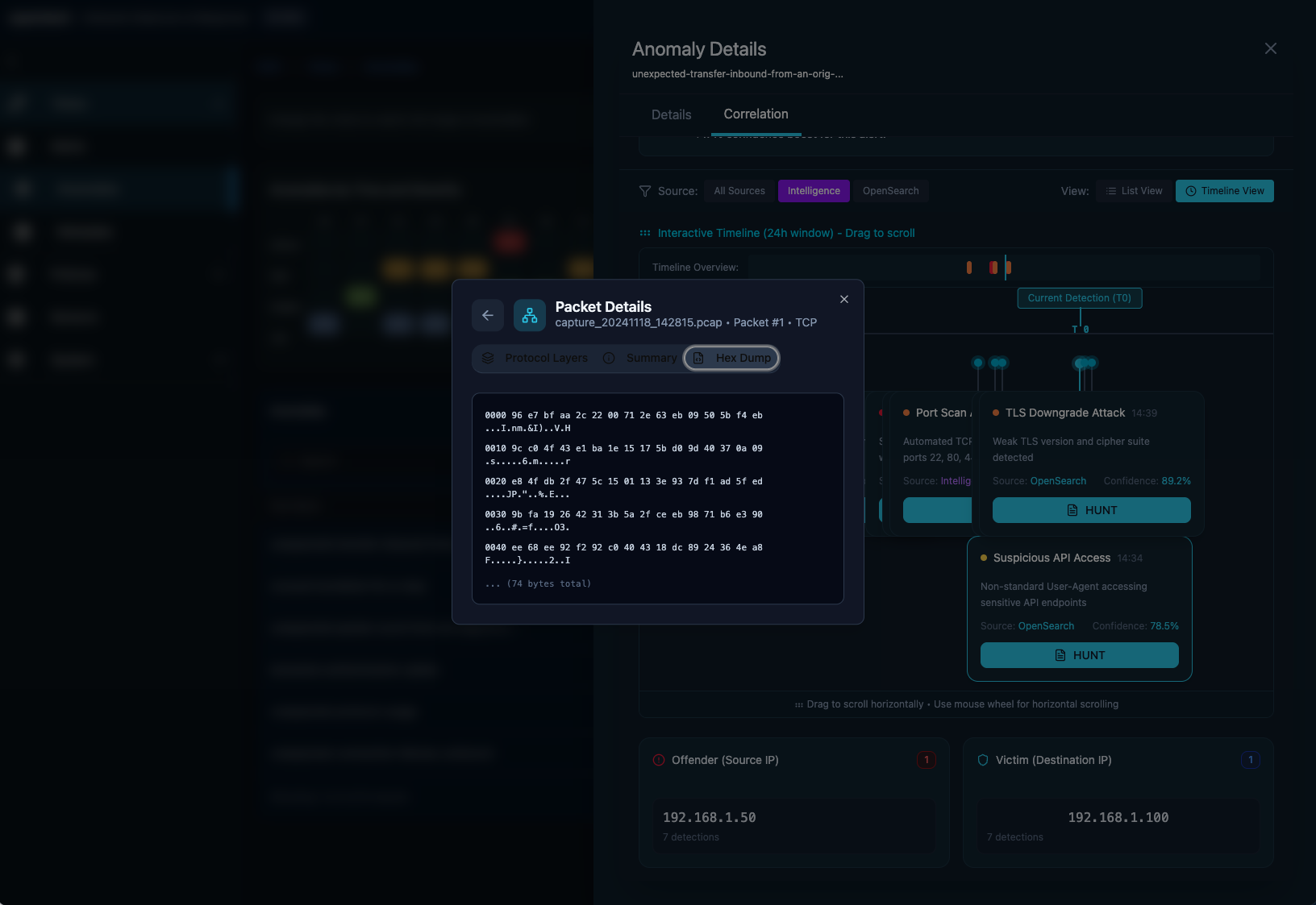 OpenText NDR Analyst Dashboard Comparison