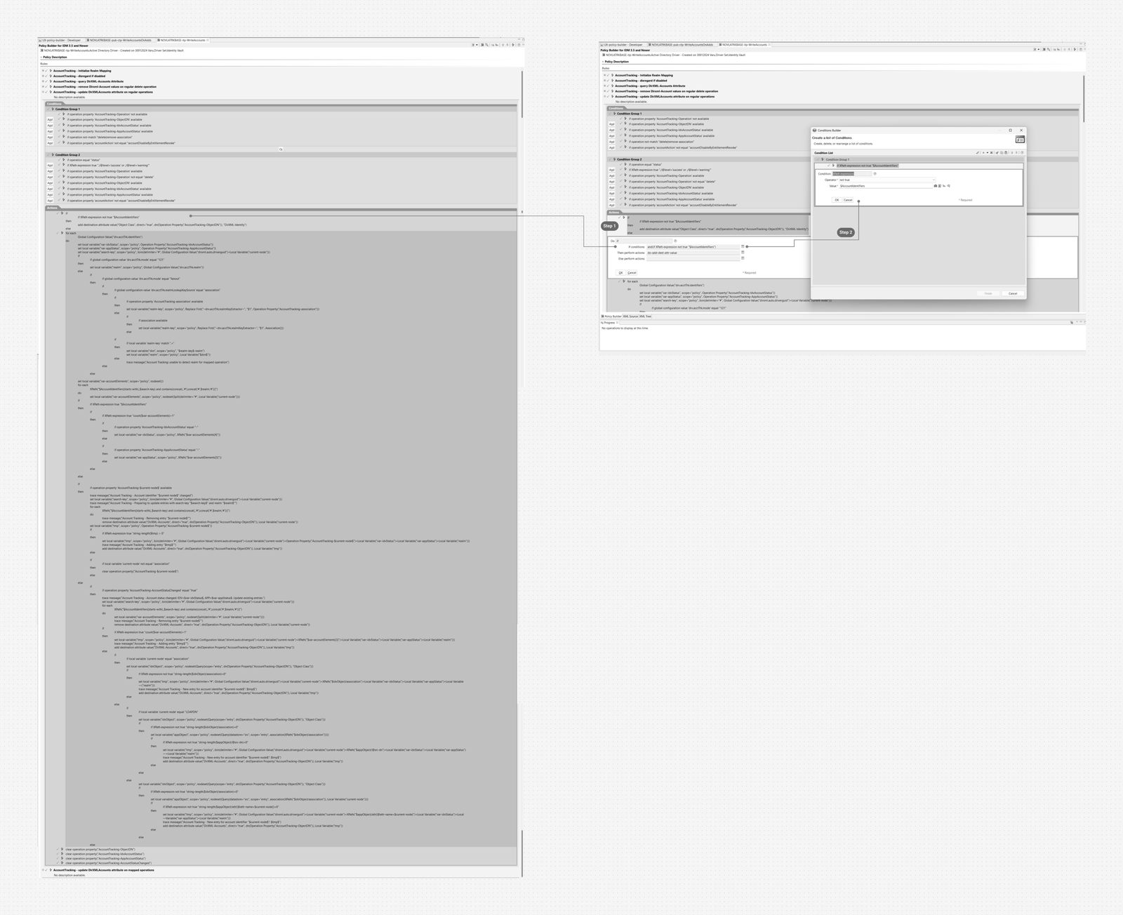 Raw XML editing interface